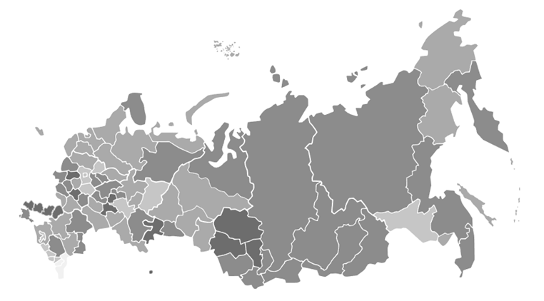 Карта регионов Российской Федерации